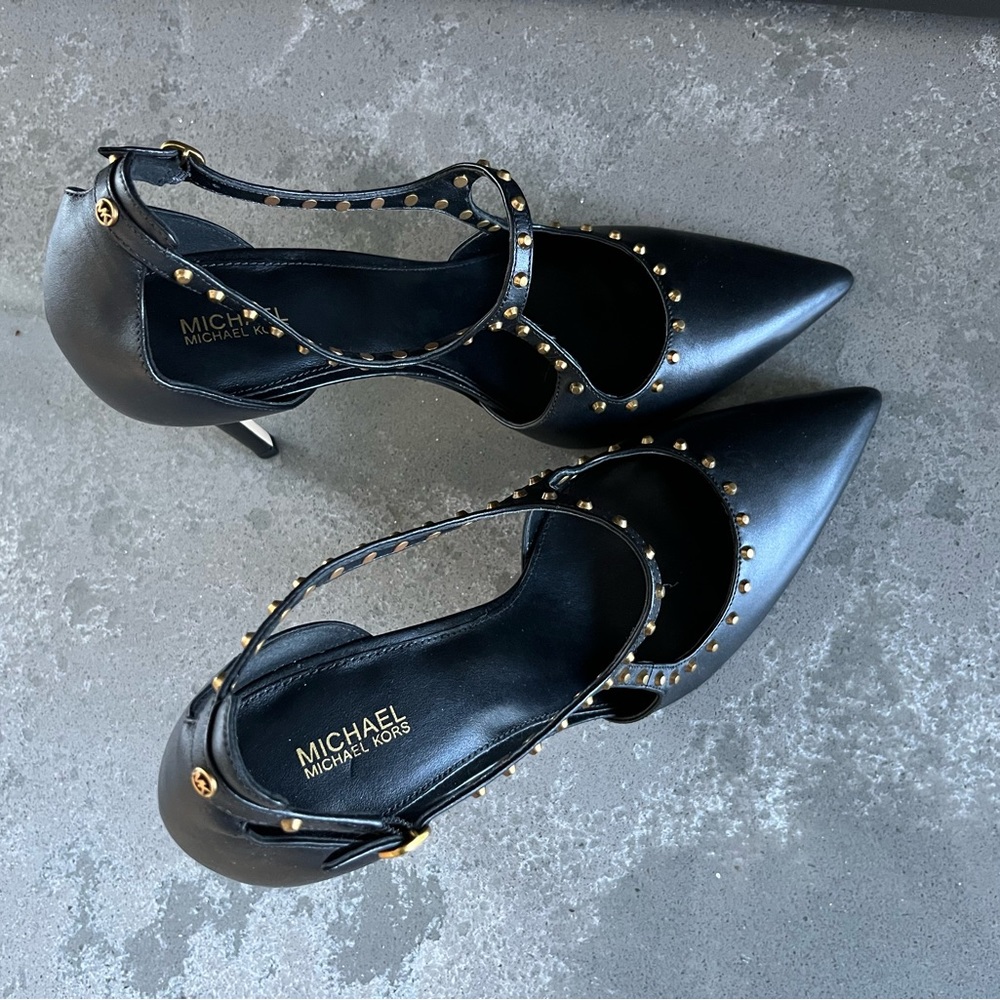 Michael Michael Kors black heels with studs